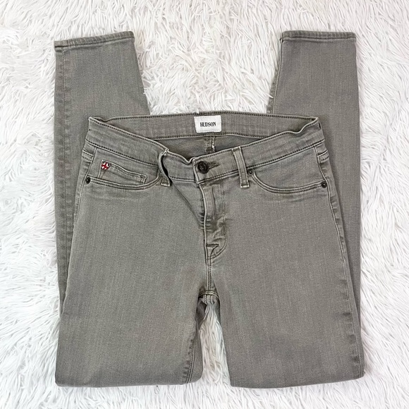 HUDSON Women’s Mid-Rise Olive Green Krista Super Skinny Jeans 28 - Picture 1 of 11